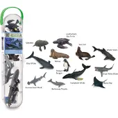 Collecta Figurine Mini Set - 12 Zeedieren - Zeedieren - Handgeschilderd - Miniatuur