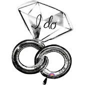 Fun Supershape Trouwringen "i Do" Folieballon 69x76cm
