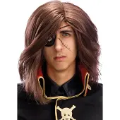 Carnival Toys pruik met ooglapje Captain Marlock one-size