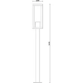 LumenXL Industriële RVS zwarte buitenlamp Alessio met glas - 80 cm