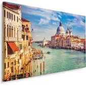 Karo-art Schilderij - Een prachtige dag in Venetië, Italië, premium print