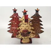 Yogi & Yogini Kerstboom - Kerst Decoratie oud ijzer H40cm