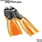 Tusa Hyflex Switch Pro Duikvinnen – Premium high-performance zwemvinnen voor gevorderde duikers – Zwart/Oranje – Maat M (40–44) – SF-0107 M TEO