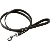 Topmast Leren Hondenriem Hondenlijn Donkerbruin Softleer 180 cm L | 20 mm
