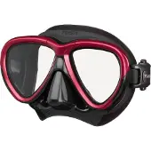 Tusa Intega - Premium snorkelmasker & duikbril van hypoallergeen siliconen met breed gezichtsveld en 3D SYNQ pasvorm - Zwart/Metallic Dark Red - M2004QB MDR