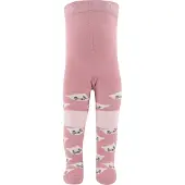 Ewers Babymaillot met antislip stippen - Oudroze met Poezenhoofdjes - 74