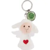 Nici Sleutelhanger Klaverblad Junior 7 Cm Pluche Wit/groen