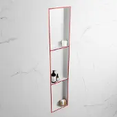 Mondiaz easy nis 149,5x29,5 cm in solid surface kleur fire | talc. 3 vakken geschikt voor in- of opbouw