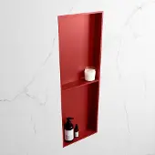 Mondiaz easy nis 149,5x29,5 cm in solid surface kleur fire | fire. 2 vakken geschikt voor in- of opbouw