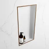 Mondiaz easy nis 59,5x29,5 cm in solid surface kleur rust | talc. 1 vak geschikt voor in- of opbouw