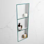 Mondiaz easy nis 89,5x29,5 cm in solid surface kleur smag | talc. 3 vakken geschikt voor in- of opbouw