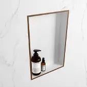 Mondiaz easy nis 44,5x29,5 cm in solid surface kleur rust | talc. 1 vak geschikt voor in- of opbouw