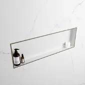 Mondiaz easy nis 89,5x29,5 cm in solid surface kleur army | talc. 1 vak geschikt voor in- of opbouw