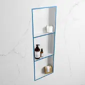 Mondiaz easy nis 89,5x29,5 cm in solid surface kleur jeans | talc. 3 vakken geschikt voor in- of opbouw