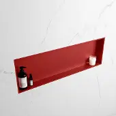 Mondiaz easy nis 89,5x29,5 cm in solid surface kleur fire | fire. 1 vak geschikt voor in- of opbouw