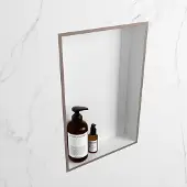 Mondiaz easy nis 44,5x29,5 cm in solid surface kleur smoke | talc. 1 vak geschikt voor in- of opbouw