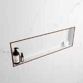 Mondiaz EASY Nis 89,5x29,5cm in solid surface kleur Rust | Talc. 1 vak geschikt voor in- of opbouw