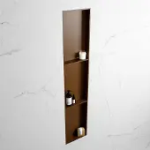 Mondiaz easy nis 149,5x29,5 cm in solid surface kleur rust | rust. 3 vakken geschikt voor in- of opbouw