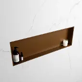 Mondiaz easy nis 89,5x29,5 cm in solid surface kleur rust | rust. 1 vak geschikt voor in- of opbouw