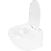 Differnz hangend toilet randloos met zitting wit