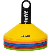 VirtuFit Trainingshoedjes met houder - Pionnen - 50 Stuks - Incl. draagnet