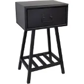 Loft42 Denver Nachtkastje - Zwart metaal - 1 lade - 30x40x71