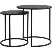 Light & Living bijzettafel doba Ø50x52cm - set van 2