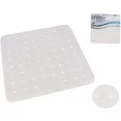 Huismerk Premium Anti-Slip Badmat Wit - 45 x 45 cm