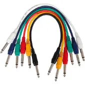Devine PATCH6363-RB-30cm patchkabel 6.3 mm mono 6-pack 30 cm