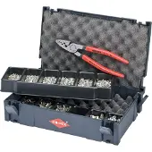 Knipex 97 90 05 Krimptang Adereindhulzen 0.25 tot 16 mm² Incl. Tanos mini-systainer, Incl. assortiment adereindhulzen