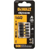 DeWalt DT7382T Extreme Impact Torsion Schroefbits T25 25mm 5 Stuks