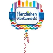 Magni "Herzlichen Glückwunsch" Folie Ballon, 63 x 55cm