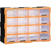 vidaXL Organiser met 16 medium lades 52x16x37 cm