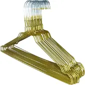 Home & Garden - 50 stuks - Kledinghanger - Draadhanger - Stomerijhanger - Goud - Ruimtebesparend