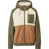 Iriedaily Tussenjas 'Arctikmix' karamel / olijfgroen / wolwit