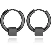 LGT JWLS Stalen creolen Flexible Square Black-20mm