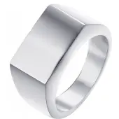 Mendes Edelstaal zegelring Zilverkleurig van Jewelry-20mm