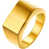 Mendes Verguld stalen zegelring van Jewelry-21.5mm