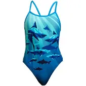Funkita Single Strap One Piece Swimsuit Girls, blauw/turquoise 140 | US 24 2021 Badmode