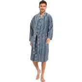 Pastunette heren badjas Bamboe Light Blue - 120CM - L - Blauw