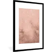 PosterMonkey Fotolijst incl. Poster - Marmer - Steen - Roze - 60x90 cm - Posterlijst