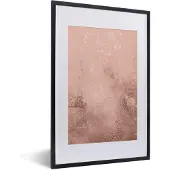 PosterMonkey Fotolijst incl. Poster - Marmer - Steen - Roze - 40x60 cm - Posterlijst