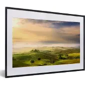 PosterMonkey Fotolijst incl. Poster - Toscane - Lucht - Boom - 60x40 cm - Posterlijst