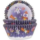 House of Marie Cupcake Vormpjes - Ruimte - pk/50 - Baking Cups voor Muffins en Cupcakes