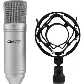 Omnitronic Studiomicrofoon MIC CM-77 Zendmethode:Kabelgebonden Incl. shockmount, Incl. klem