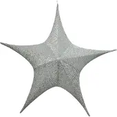 Décoris Kerstster | Ø 80 cm (5-punts, Binnen, Zilver)