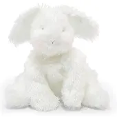 Bunnies By The Bay Blossom Floppy Bun Knuffel - Knuffeldier - Geborduurde details - Konijn - 20 cm - Wit