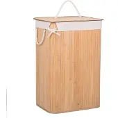 Springos Wasmand | Met Deksel | Opvouwbaar | 72 Liter | Met Uitneembare Waszak | Wasmand