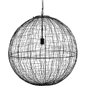 Nordal A/S SELENE hanglamp, L - zwarte ijzeren bol