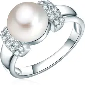 Valero Pearls Ring zilver / parelwit